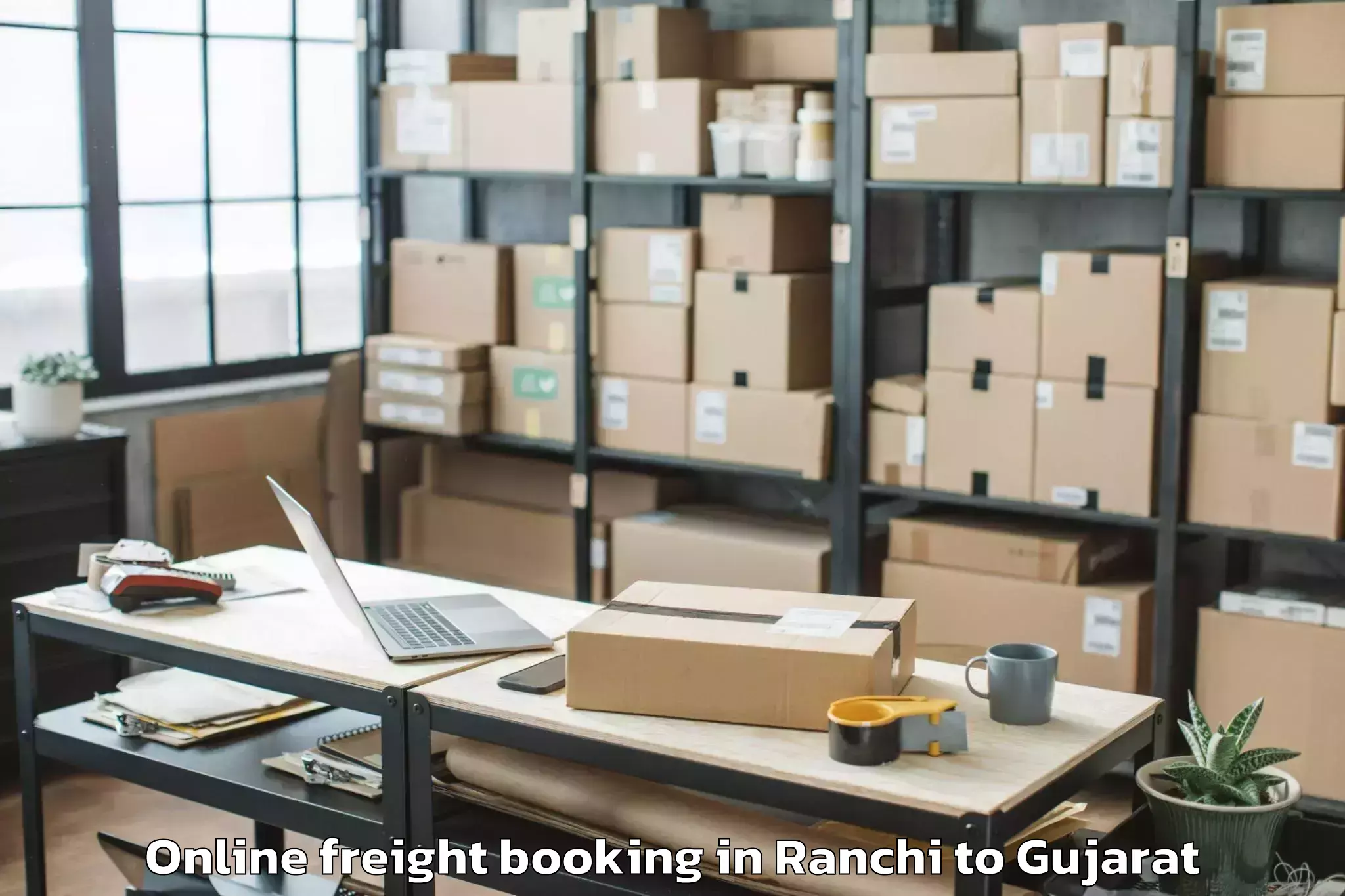 Efficient Ranchi to Dhuvaran Online Freight Booking